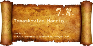 Tamaskovics Martin névjegykártya