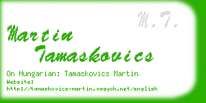 martin tamaskovics business card